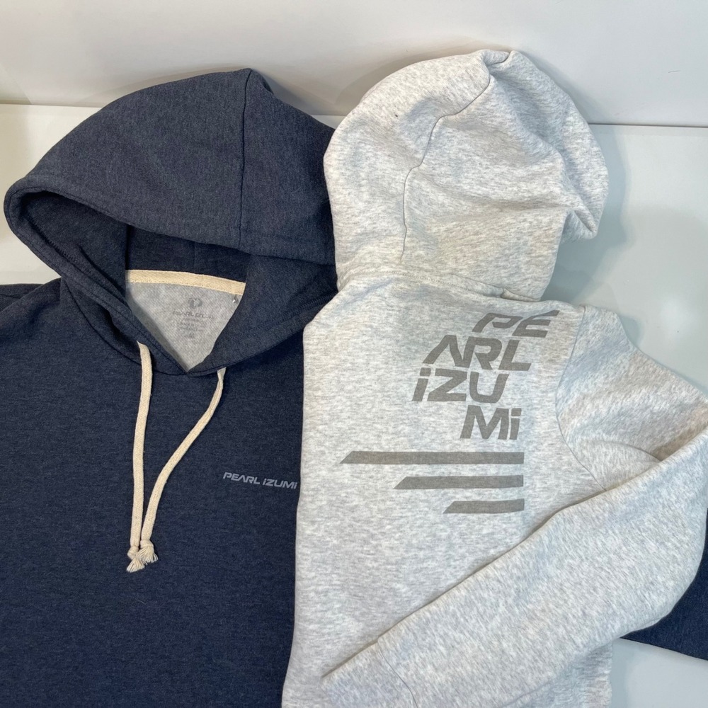 Lot 2 Pearl Izumi Pullover Hoodie Womens Sweatshirt Gray Back Logo‎ Activewear